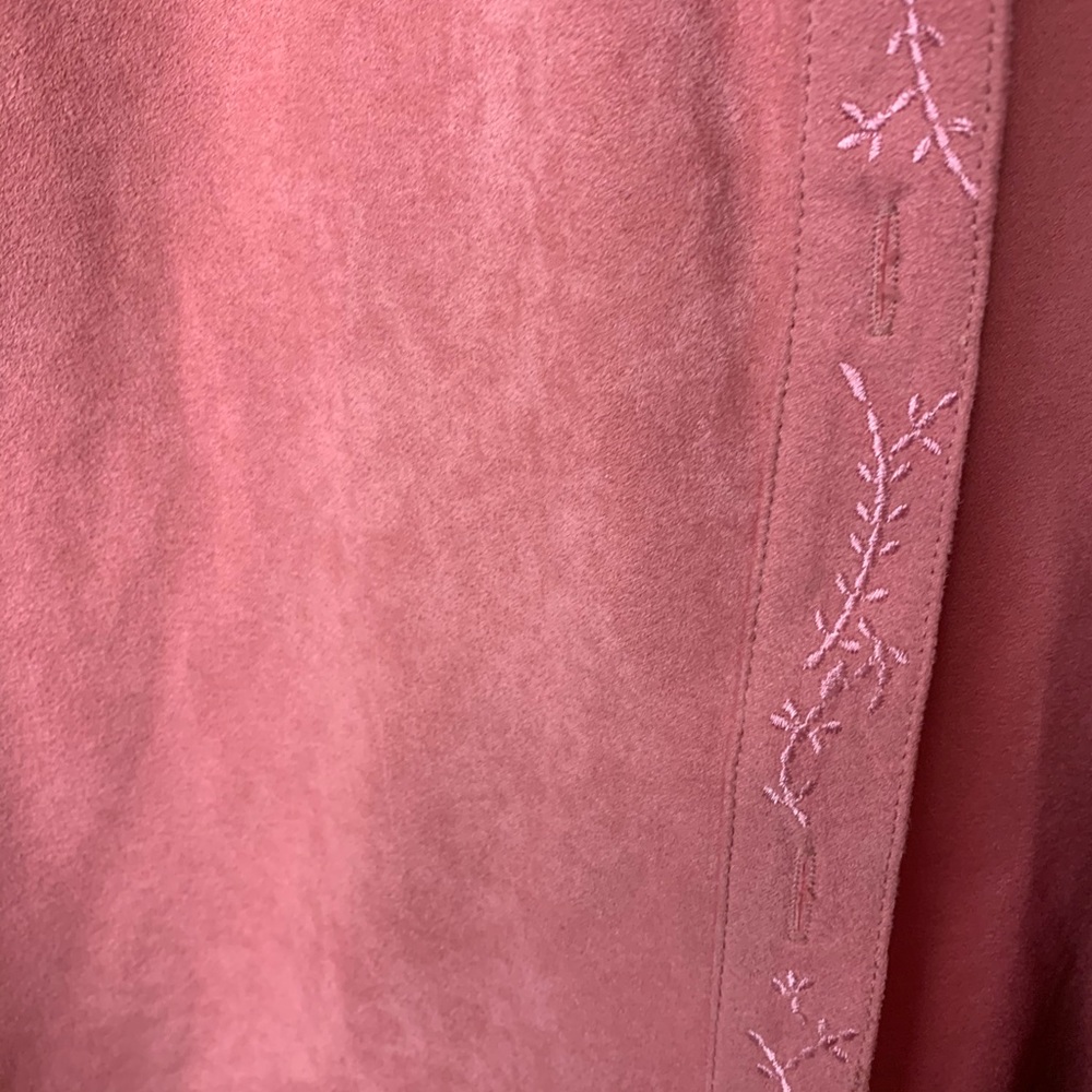 Pink suade button down - Picture 3 of 3